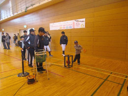 ブロワーを利用したバッティング